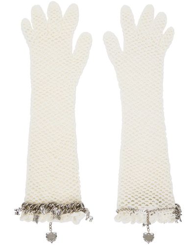 Chopova Lowena Ssense Exclusive Off- Gloves - White