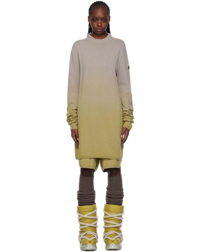 Rick Owens Moncler + Taupe & Green Sweater - Black