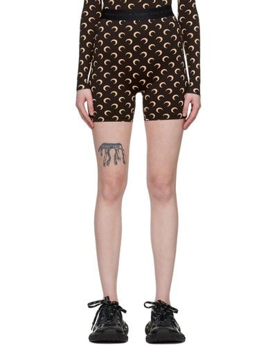 Marine Serre Black All Over Moon Shorts