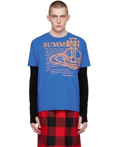 Vivienne Westwood ブルー Summer Classic Tシャツ