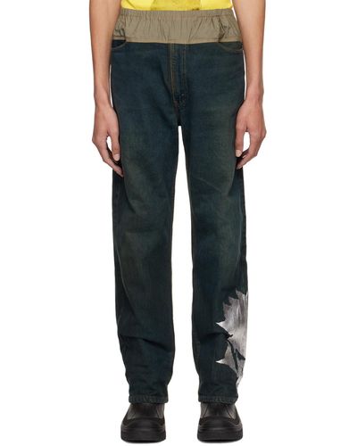 SC103 Ssense Exclusive Indigo Graphic Jeans - Blue