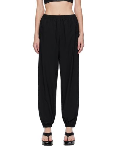 T By Alexander Wang Black Relaxed-fit Track Trousers