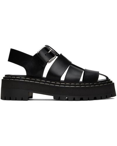 Proenza Schouler Black Lug Sandals