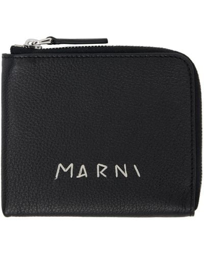 Marni Mending Zip-Around Wallet - Black