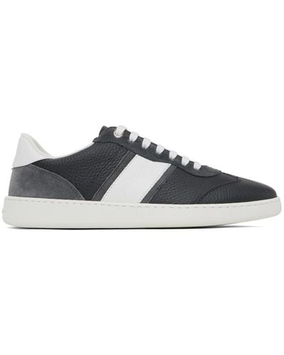 Ferragamo Grey Signature Low Sneakers - Black