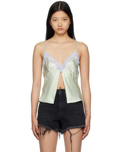 T By Alexander Wang Green Butterfly Camisole - Black