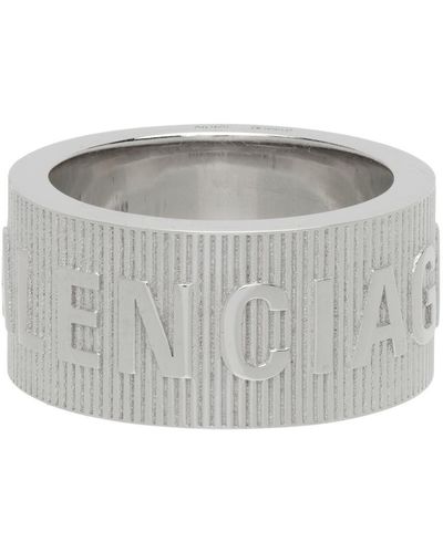 Balenciaga Silver Force Ring - Grey