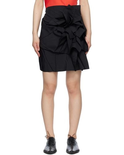 132 5. Issey Miyake Solid Miniskirt - Black