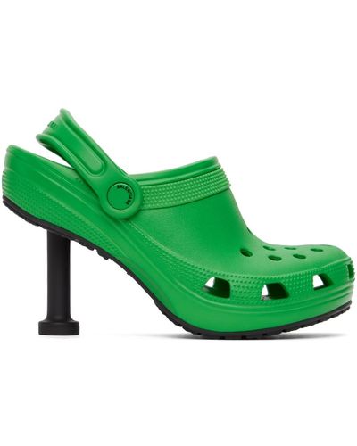 Balenciaga Chaussures à talon haut madame édition crocs - Vert