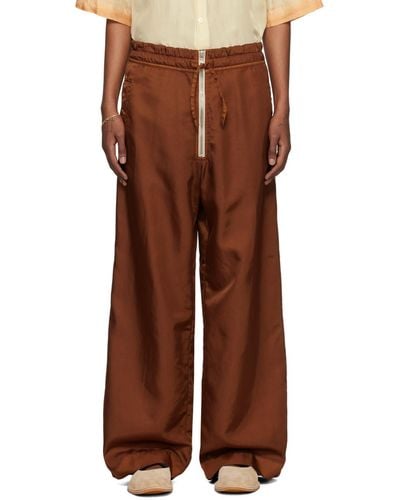 Dries Van Noten Brown Overdyed Trousers