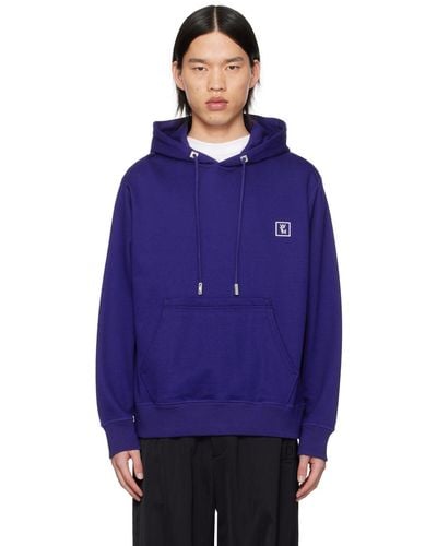 WOOYOUNGMI Patch Hoodie - Blue