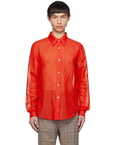 Acne Studios Red Button-up Shirt