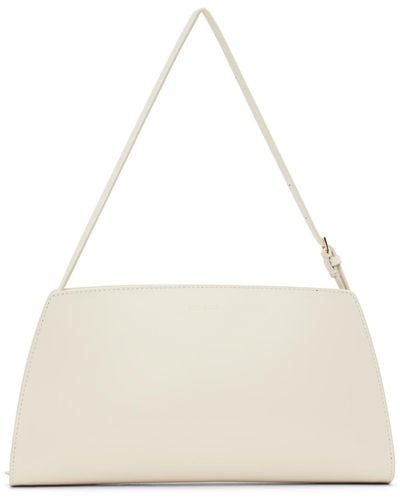The Row Off-white Dalia Baguette Bag - Natural