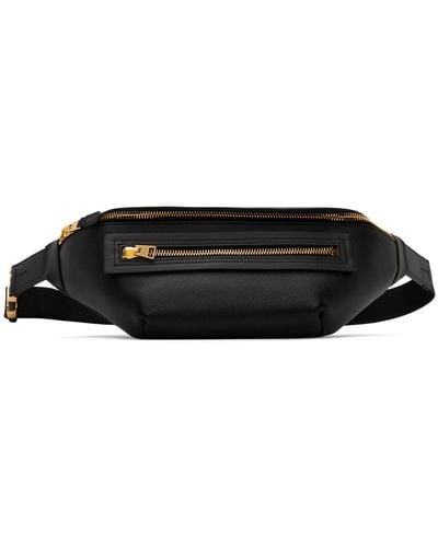 Tom Ford Soft Grain Leather Buckle Pouch - Black
