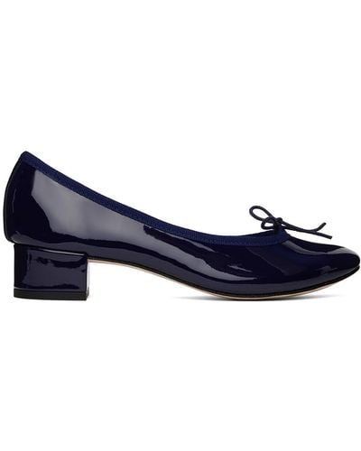 Repetto Navy Camille Heels - Blue