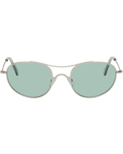 Our Legacy Silver Zwan Sunglasses - Green