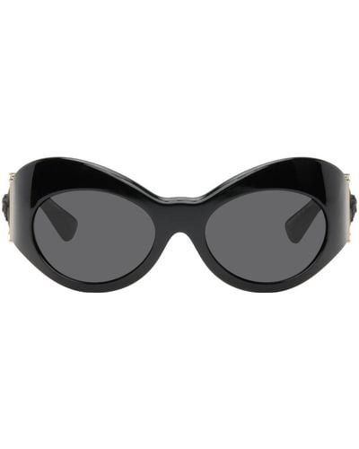 Versace Oval Shield Sunglasses - Black