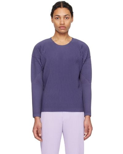 Homme Plissé Issey Miyake Homme Plissé Issey Miyake Navy Monthly Colour February T-shirt - Purple