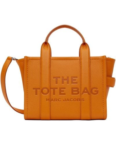Marc Jacobs 'the Leather Small' Tote - Orange