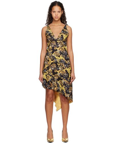 Versace Black Regalia Baroque Midi Dress