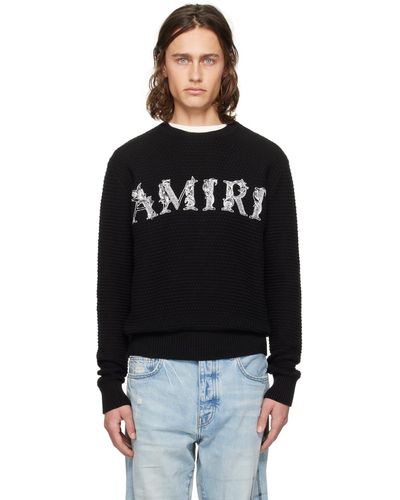 Amiri Pull noir à logo