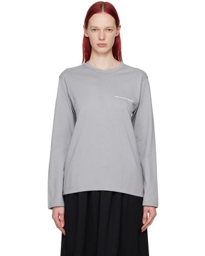 Comme des Garçons Printed Long Sleeve T-Shirt - Grey