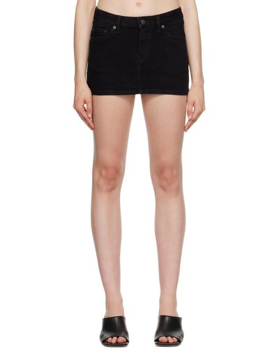 Filippa K Black Low-rise Denim Miniskirt