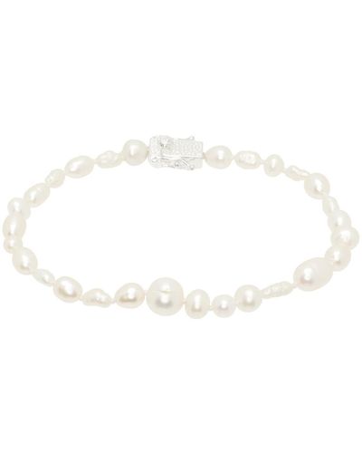 Bleue Burnham Bracelet blanc à perles baroques - Noir