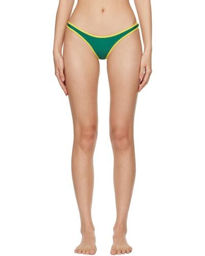 Miaou Culotte de bikini gina vert et jaune