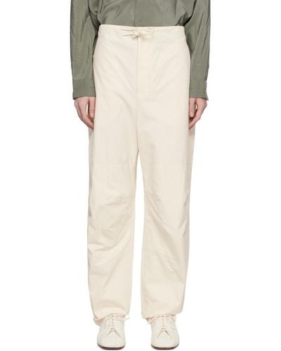 Lemaire Off- Maxi Trousers - Natural