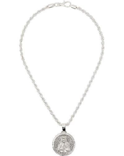 Martine Ali Medallion Chain Necklace - White