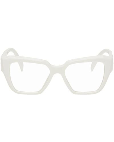Prada White Cat-eye Glasses - Black