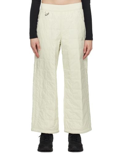 Nike Off-white Quilted Pants - Natural