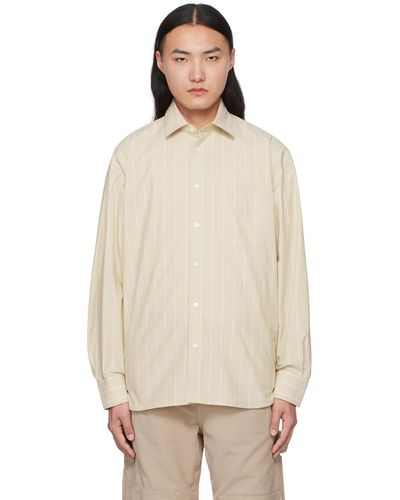 Filippa K Yellow Striped Shirt - Natural