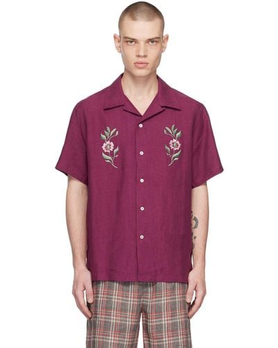 De Bonne Facture Embroide Shirt - Purple