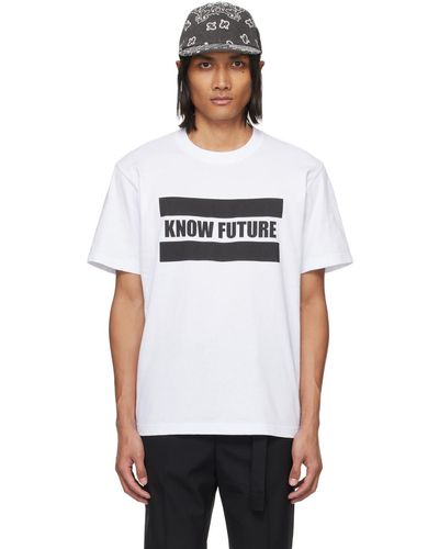Sacai T-shirt 'know future' blanc