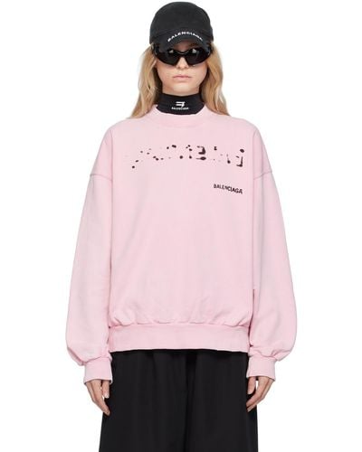Balenciaga Pink Crewneck Sweatshirt