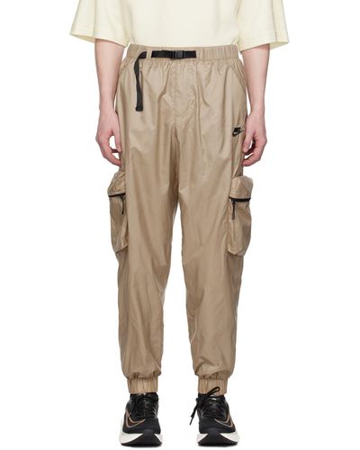 Nike Khaki Tech Cargo Pants - Natural