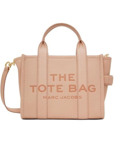 Marc Jacobs Pink 'the Leather Small' Tote - Brown