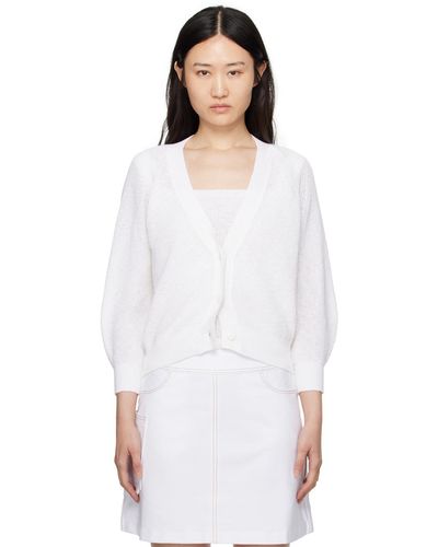 Max Mara Tenore Cardigantank Top Set - White