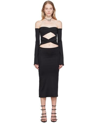 Lado Bokuchava Bandage Midi Dress - Black