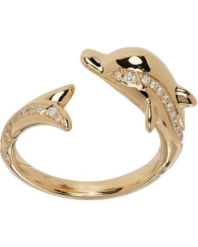 Sophie Bille Brahe Vvs Diamond Dauphin Taylor Ring - Metallic