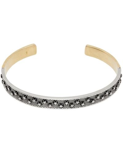 Maison Margiela Silver & Gold Star Bracelet - Black