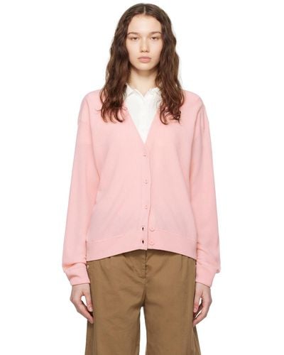 Lacoste Pink V-neck Cardigan
