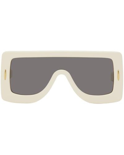 Loewe Off-white Anagram Mask Sunglasses - Black