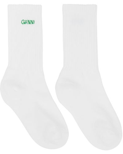 Ganni Ssense Exclusive White Capsule Socks
