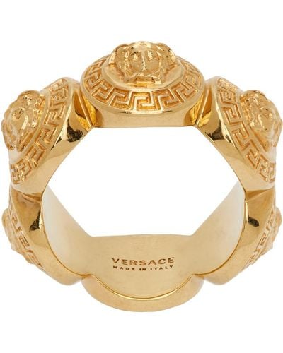 Versace ゴールド メドゥーサ リング - メタリック