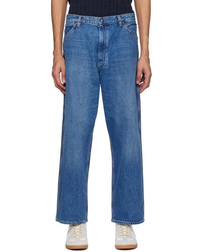 Beams Plus Faded Jeans - Blue