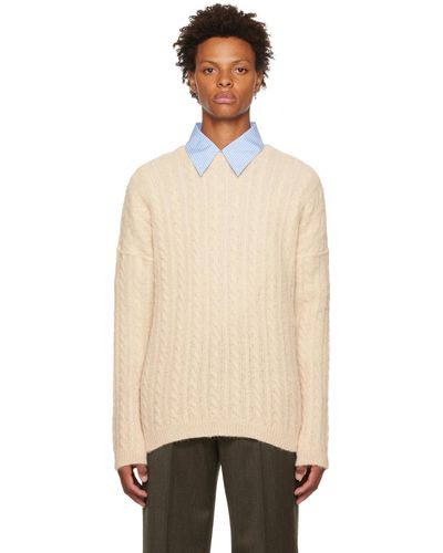 Our Legacy Beige Popover Sweater - Black