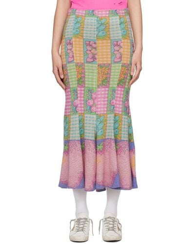 ERL Multicolour Printed Maxi Skirt